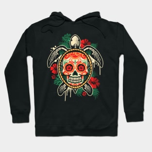 Calavera tropical sea turtle Hoodie